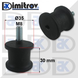 Антивибрационен тампон М 8 х Ø 35 х 30 mm